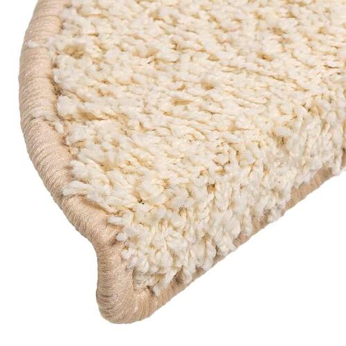 Trappemåtter 30 stk. 56x17x3 cm cremefarvet