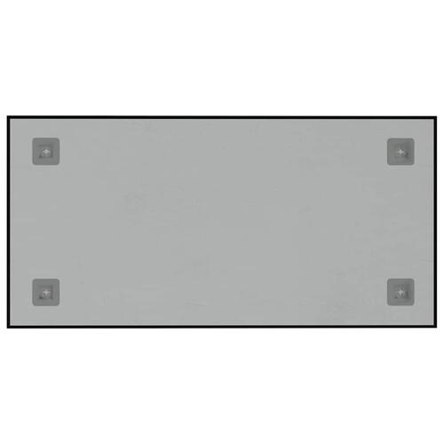 Væghængt magnettavle 60x30 cm hærdet glas sort