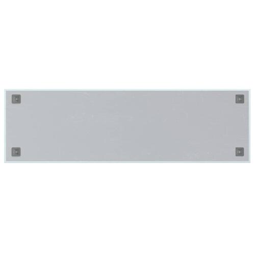 Væghængt magnettavle 100x30 cm hærdet glas hvid