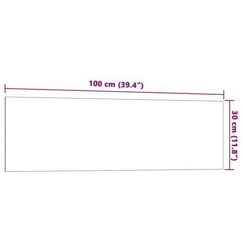 Væghængt magnettavle 100x30 cm hærdet glas hvid