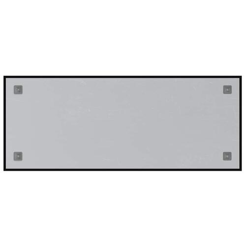 Væghængt magnettavle 100x40 cm hærdet glas sort