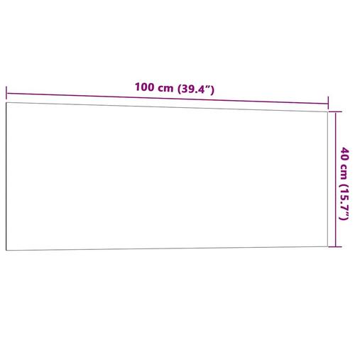Væghængt magnettavle 100x40 cm hærdet glas sort