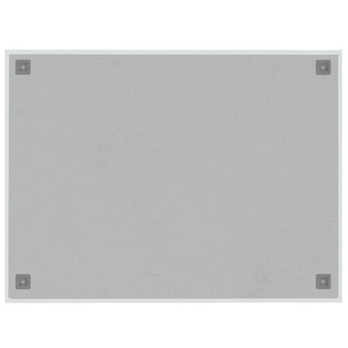 Væghængt magnettavle 80x60 cm hærdet glas hvid