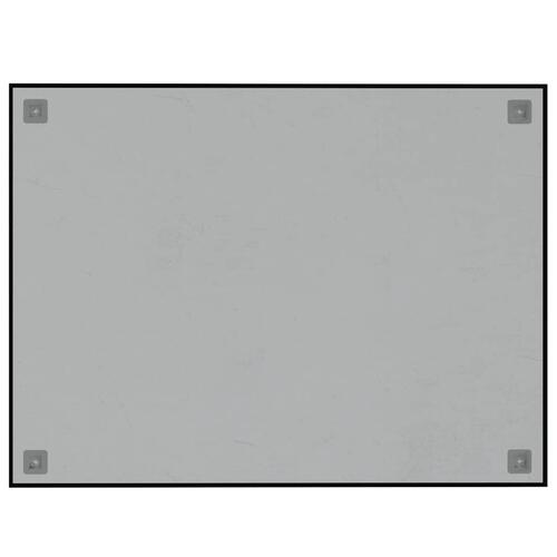 Væghængt magnettavle 80x60 cm hærdet glas sort