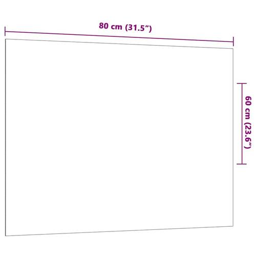 Væghængt magnettavle 80x60 cm hærdet glas sort