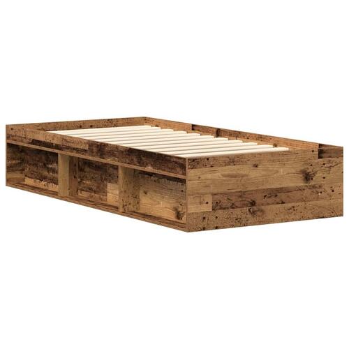 Sengeramme uden madras 90x200cm konstrueret træ antikt træ
