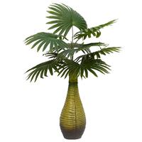 Kunstig palmeplante 9 blade 65 cm grøn