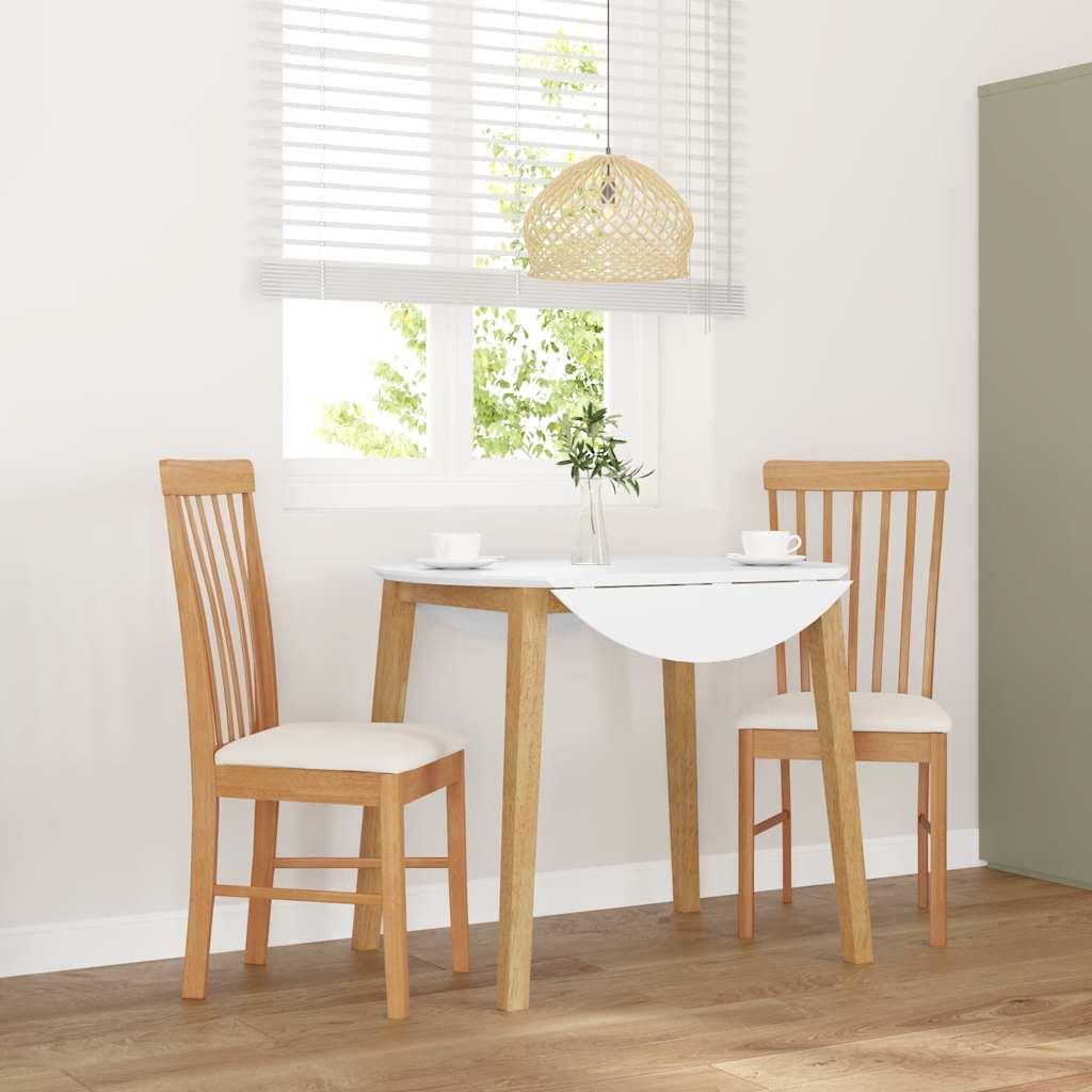 Spisebordsstole Massivt Gummitræ - Naturfarvet og lys