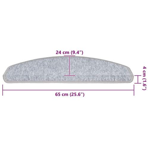 Trappemåtter 30 stk. 65x24x4 cm lysegrå