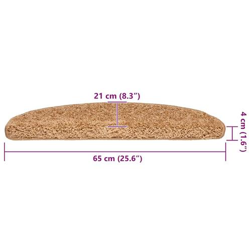 Trappemåtter 30 stk. 65x21x4 cm beige