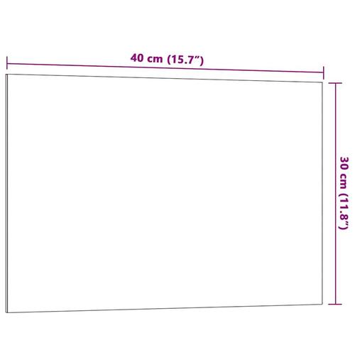 Væghængt magnettavle 40x30 cm hærdet glas hvid