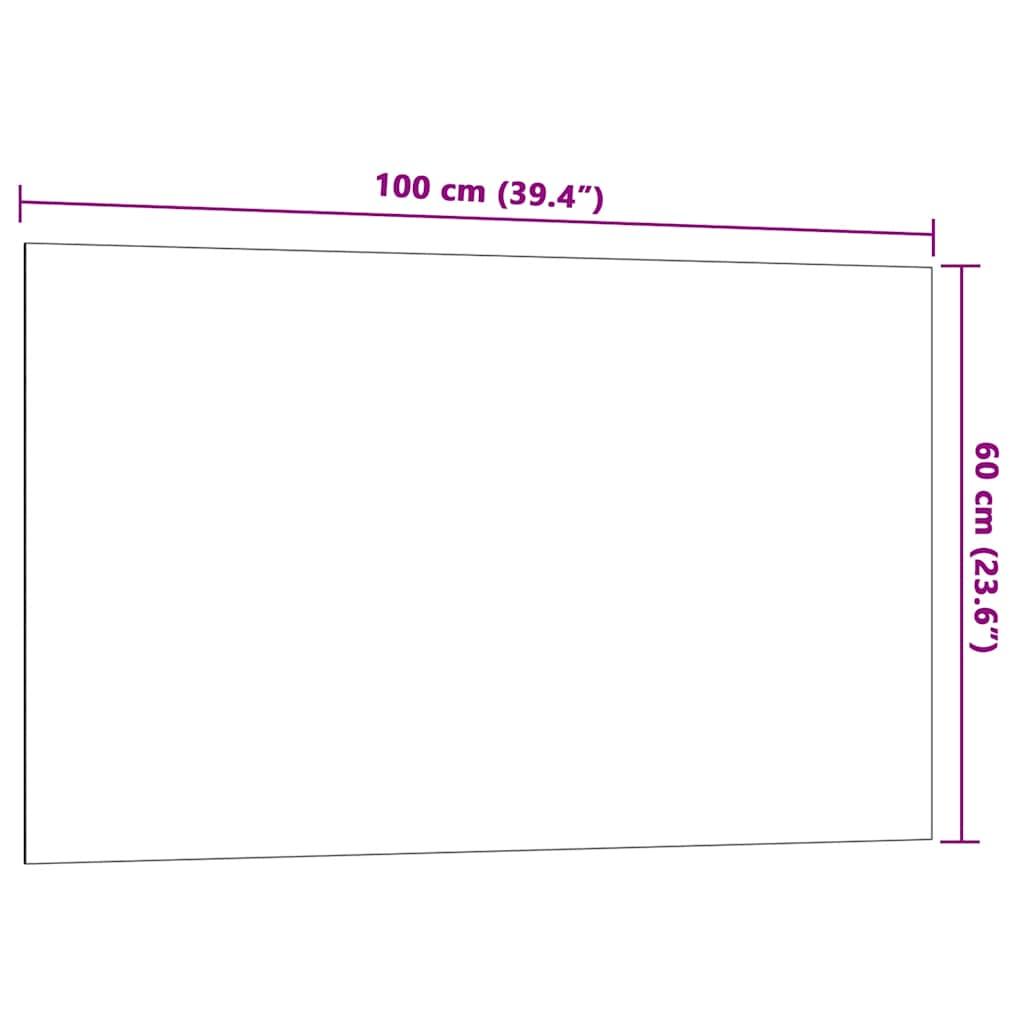 Væghængt magnettavle 100x60 cm hærdet glas sort
