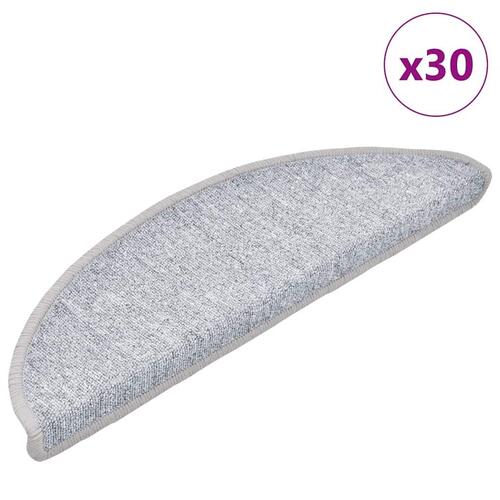 Trappemåtter 30 stk. 56x17x3 cm lysegrå