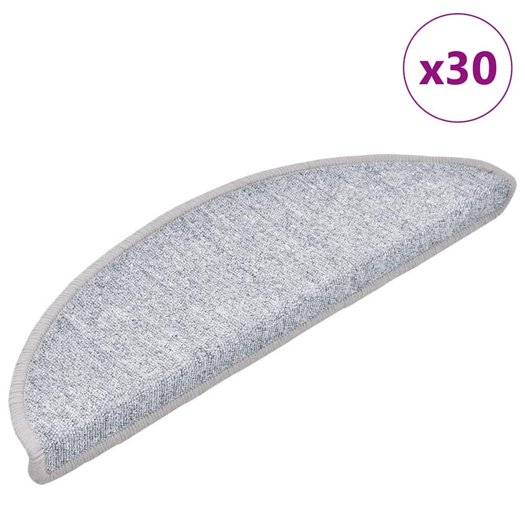 Trappemåtter 30 stk. 56x17x3 cm lysegrå