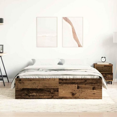 Sengestel uden madras 120×190 cm - konstrueret træ i antikt træ