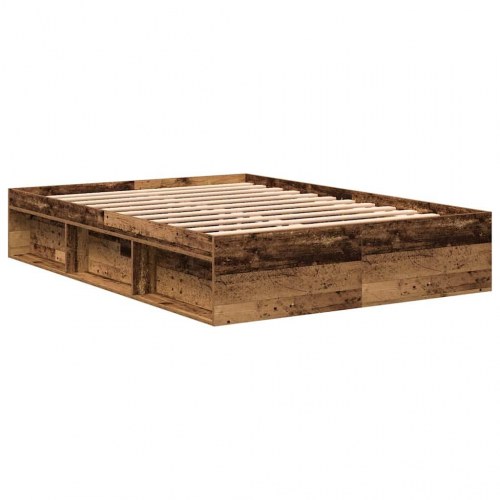 Sengestel uden madras 120×190 cm - konstrueret træ i antikt træ