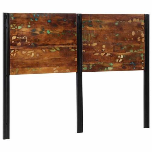 Sengegavl 140 cm massivt genbrugstræ og jern
