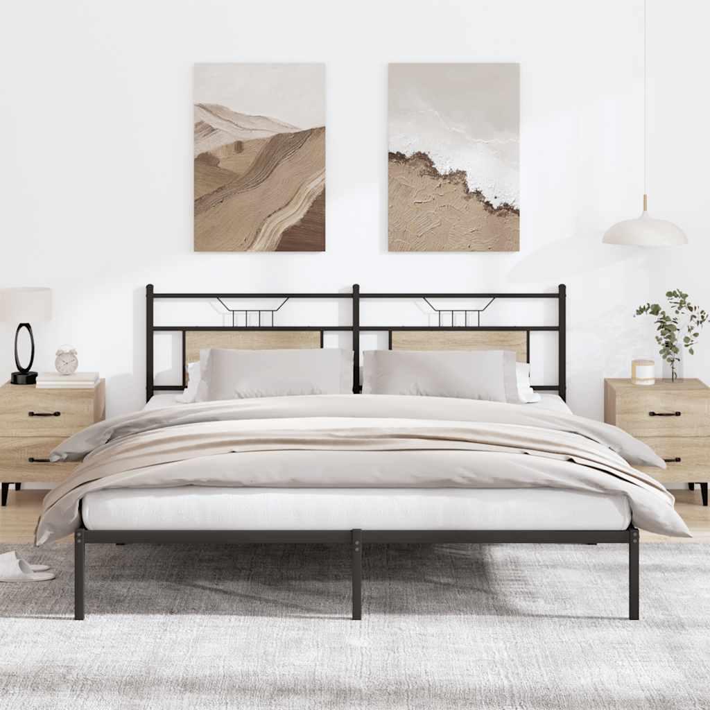 Sengeramme uden madras 183x213 cm konstrueret træ sonoma-eg billede