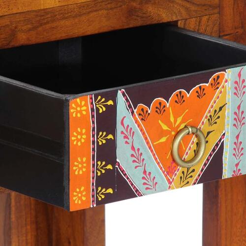 Konsolbord 110x35x75 cm massivt akacietræ
