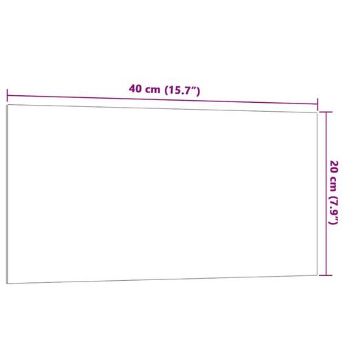 Væghængt magnettavle 40x20 cm hærdet glas hvid