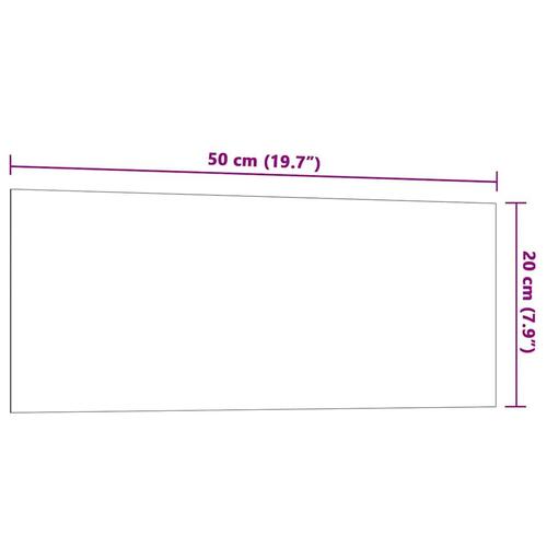 Væghængt magnettavle 50x20 cm hærdet glas hvid