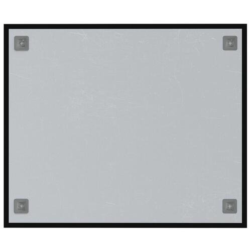 Væghængt magnettavle 60x50 cm hærdet glas sort