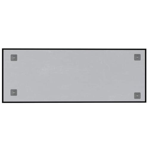 Væghængt magnettavle 80x30 cm hærdet glas sort