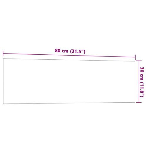 Væghængt magnettavle 80x30 cm hærdet glas hvid