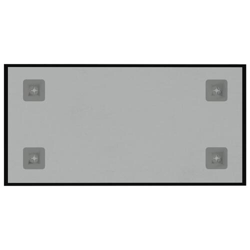 Væghængt magnettavle 40x20 cm hærdet glas sort