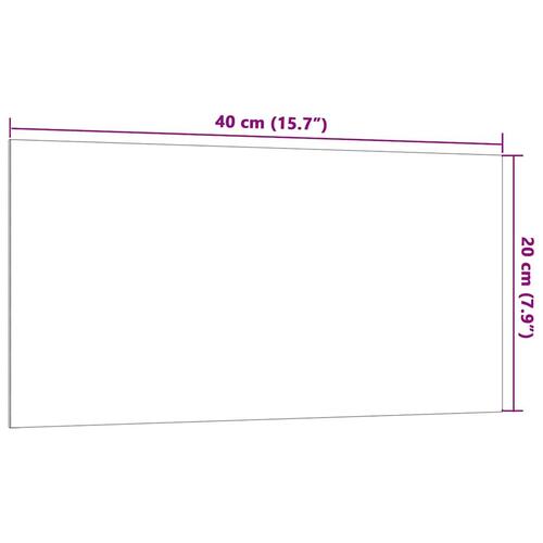 Væghængt magnettavle 40x20 cm hærdet glas sort