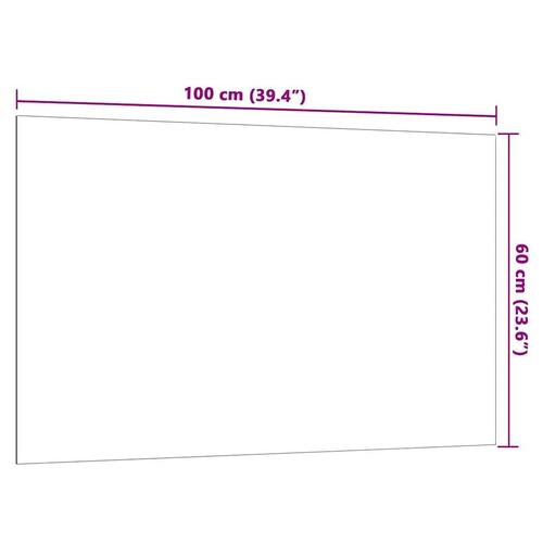 Væghængt magnettavle 100x60 cm hærdet glas hvid