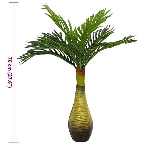 Kunstig palmeplante 9 blade 70 cm grøn