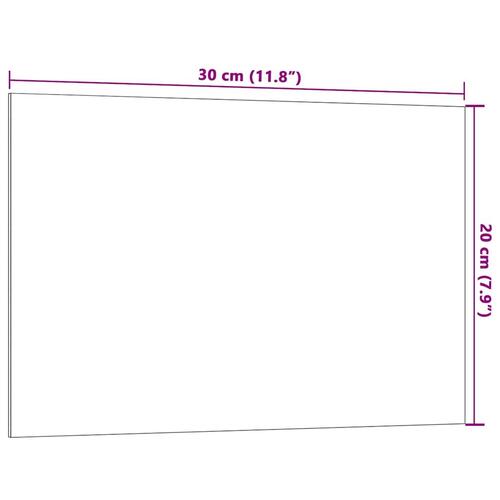 Væghængt magnettavle 30x20 cm hærdet glas sort