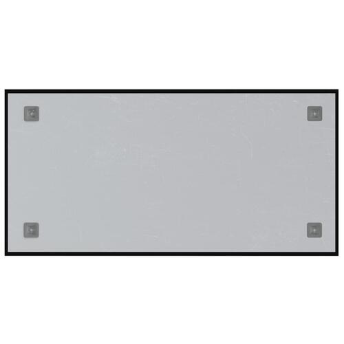 Væghængt magnettavle 80x40 cm hærdet glas sort
