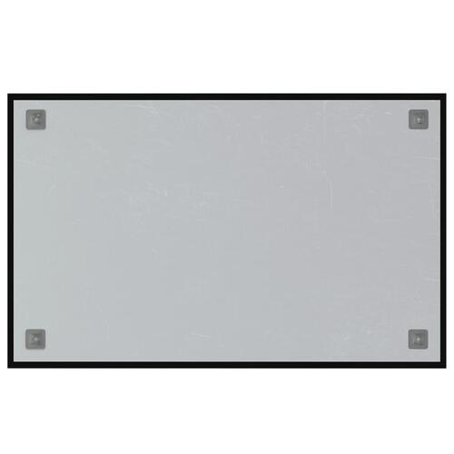 Væghængt magnettavle 80x50 cm hærdet glas sort