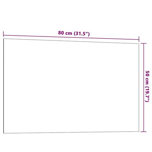 Væghængt magnettavle 80x50 cm hærdet glas sort