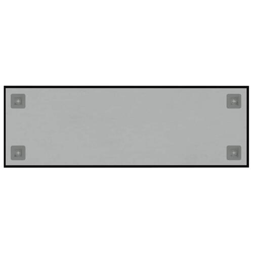 Væghængt magnettavle 60x20 cm hærdet glas sort