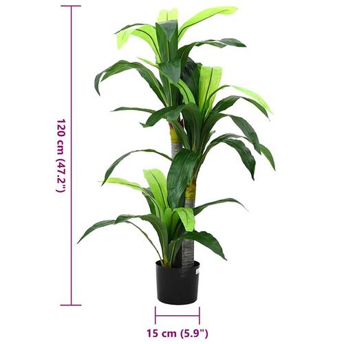 Kunstigt dracaena træ 36 blade 120 cm grøn
