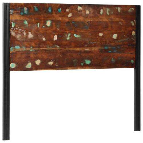 Sengegavl 120 cm massivt genbrugstræ og jern