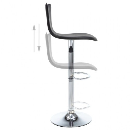 Drejelige barstole 2 stk. kunstlæder sort