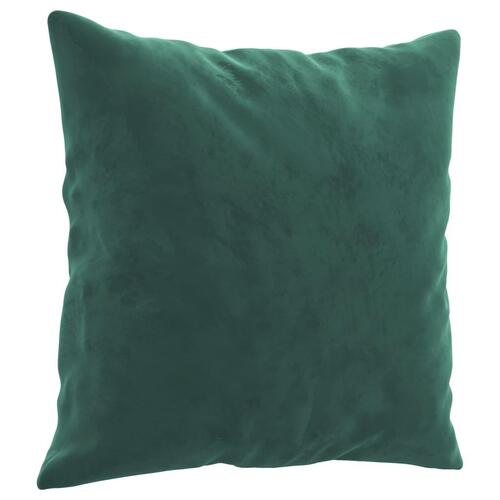 3 personers sofa med puder velour mørkegrøn