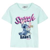 Børne Kortærmet T-shirt Stitch Turkisblå 12 år