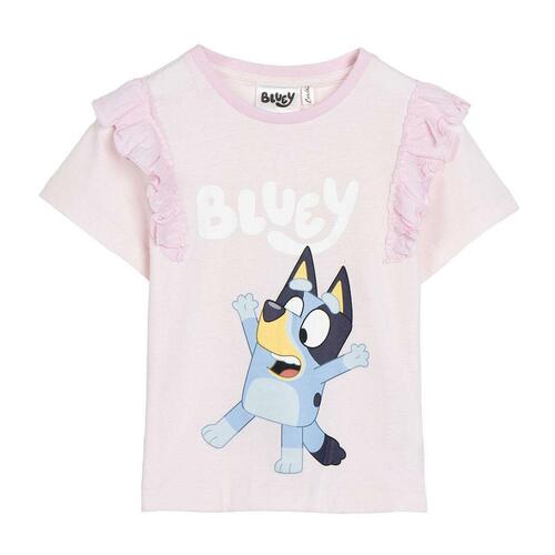 Børne Kortærmet T-shirt Bluey Lyserød 4 år