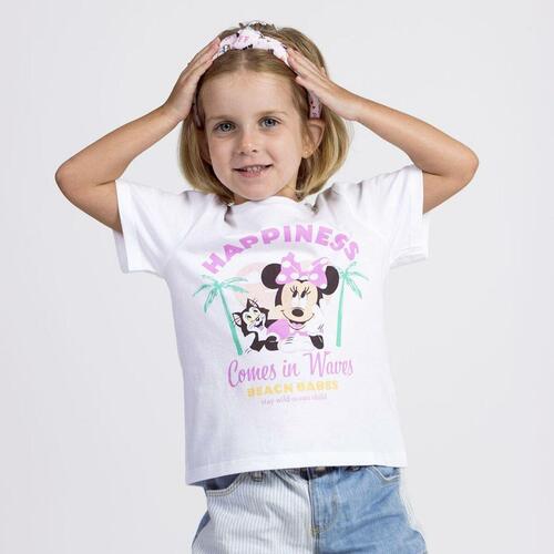 Børne Kortærmet T-shirt Minnie Mouse Hvid 5 år