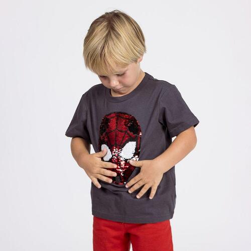 Børne Kortærmet T-shirt Spider-Man Mørkegrå 3 år