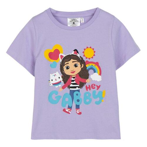 Børne Kortærmet T-shirt Gabby's Dollhouse Hvid 5 år