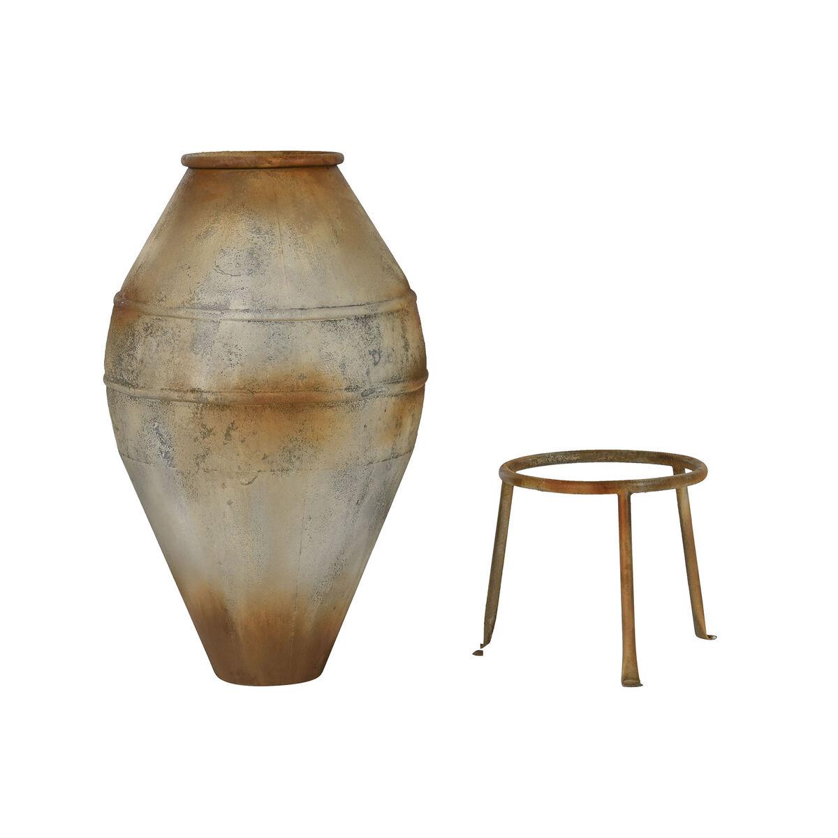 Vase i metal - beige, 49 × 49 × 93 cm