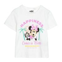 Børne Kortærmet T-shirt Minnie Mouse Hvid 7 år