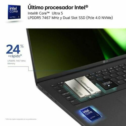 Bærbar computer LG 16ZD90S-G.AX75B 16" Intel Core Ultra 7 155H 16 GB RAM 512 GB SSD
