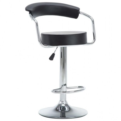 Drejelige barstole 2 stk. kunstlæder sort